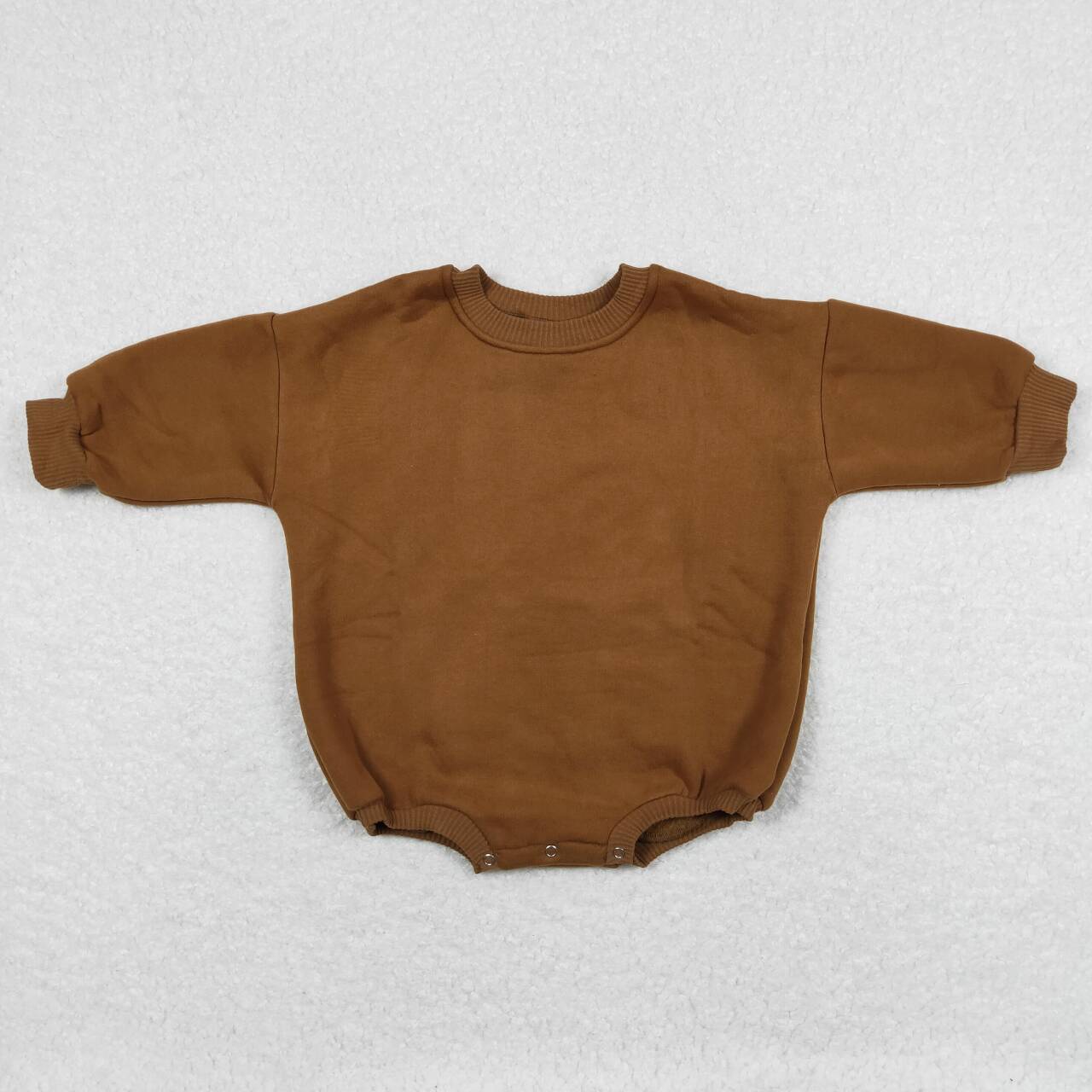 LR0922 Fleece brown hoodie long-sleeved onesie