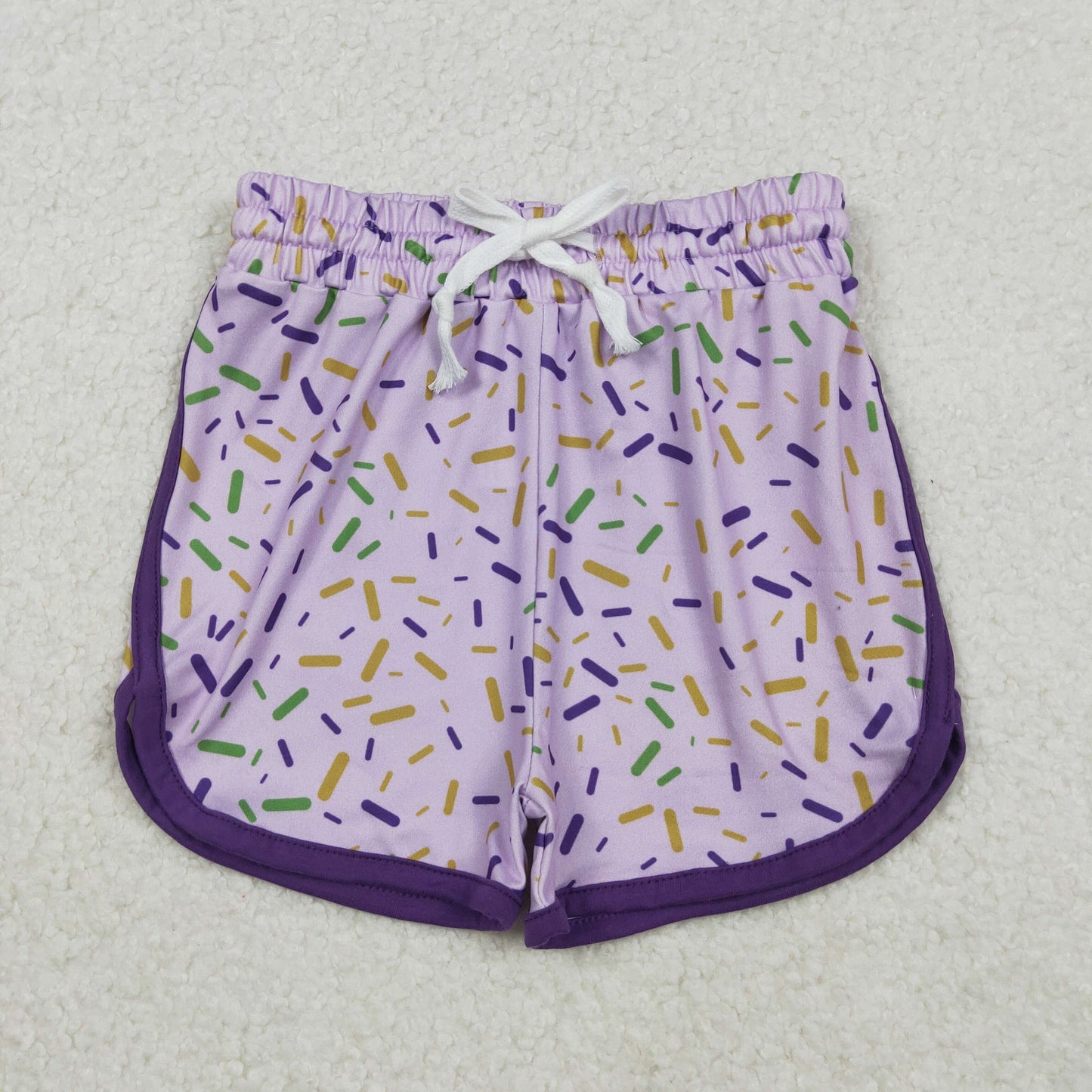 SS0656 Baby Girls Mardigras Sprinkles Team Shorts Bottom C10.27