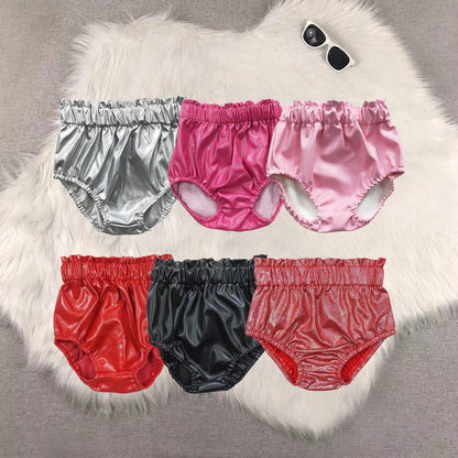 Sibling Baby Girls Leather Summer Bummies Bottoms 5.27