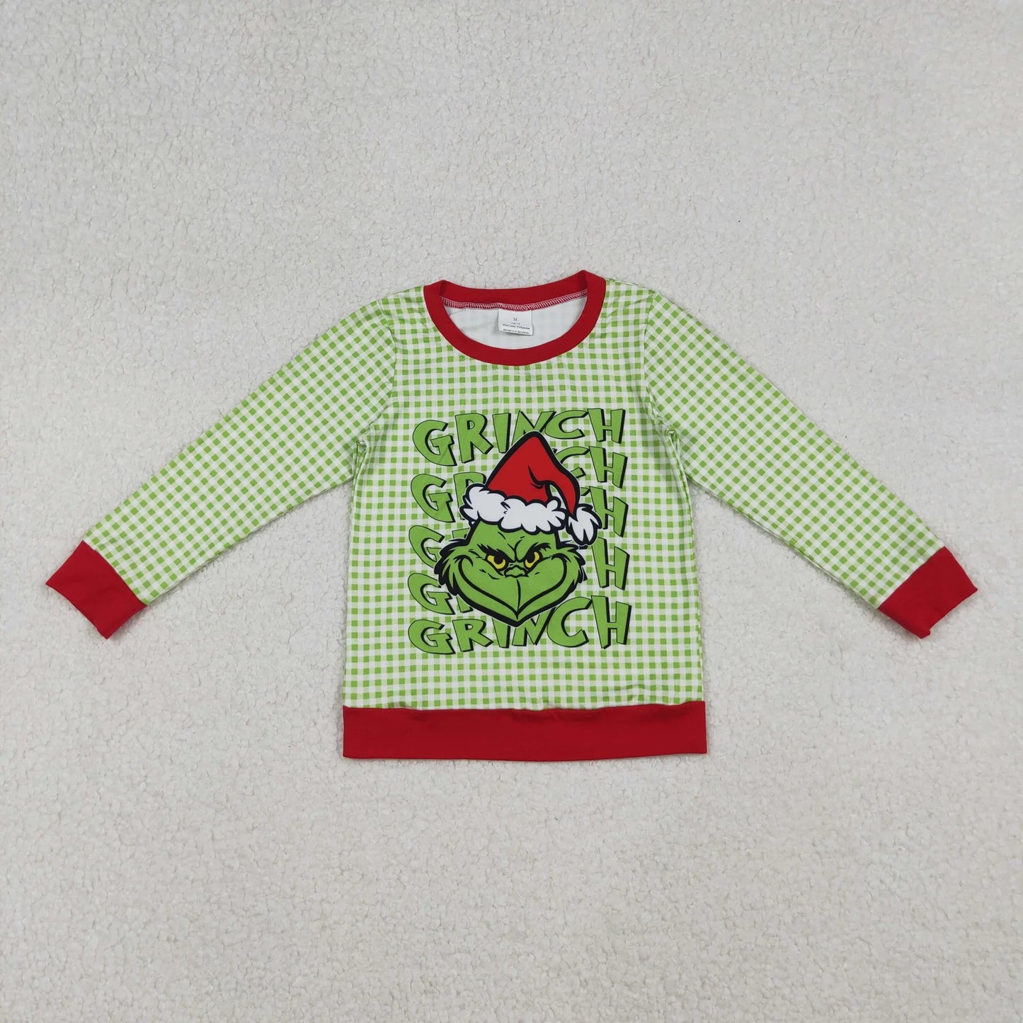 Sibling Baby Boys Green Faces Christmas Checked Tee Shirts Top Rompers C10.23