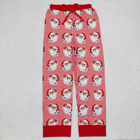 P0646 Adult Men Christmas Santa Stripes Bottom Pants Pajamas