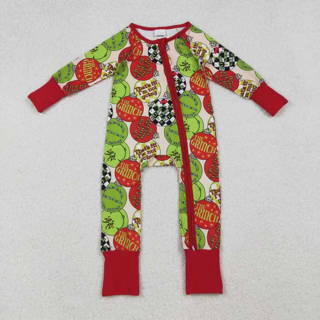 Sibling Baby Boys Girls Grin Lights Christmas Pajamas Set Knee Length Dress Zipper Footie Rompers C10.24