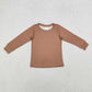 BT0950 Baby Boys Brown Camo Ducks Long Sleeve Tee Shirts Tops