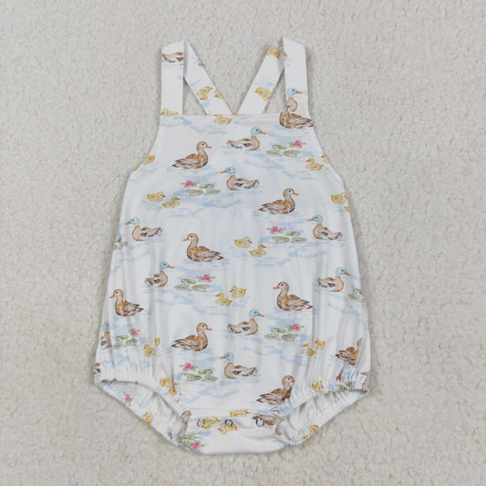 SR3029 Baby Boys Strap Ducks Bubble Romper 5.6