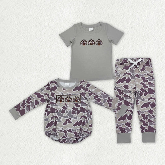 Sibling Brothers Baby Boys Thanksgiving Turkey Camouflage Clothes Sets