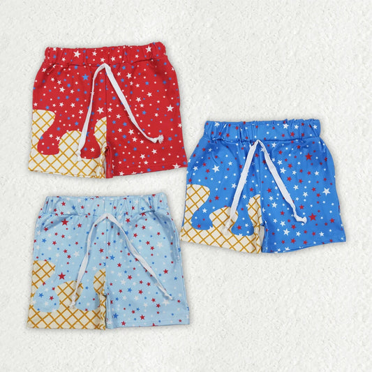 Sibling 3 Colors Baby Boys Drip Stars Pockets Team Shorts Bottoms 6.16