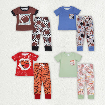 Sibling Baby Boys Game Sports Shirts Pants Outfits Sets 4.16