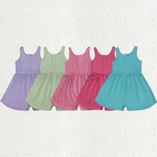 Sibling Baby Girls 5 Colors Sleeveless Yoga Jumpsuits 5.28