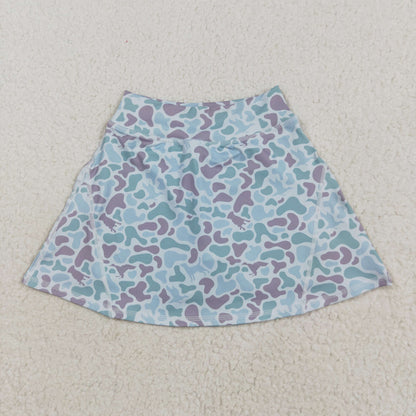 GLK0128 Baby Girls Western Green Camo Yoga Skorts Bottom 8.13