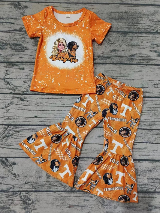 Baby Girs Singer Tennessee Team Top Bell Pants Clothes Sets preorder(MOQ 3)