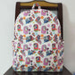 BA0186 Cartoon dog flower star beige backpack