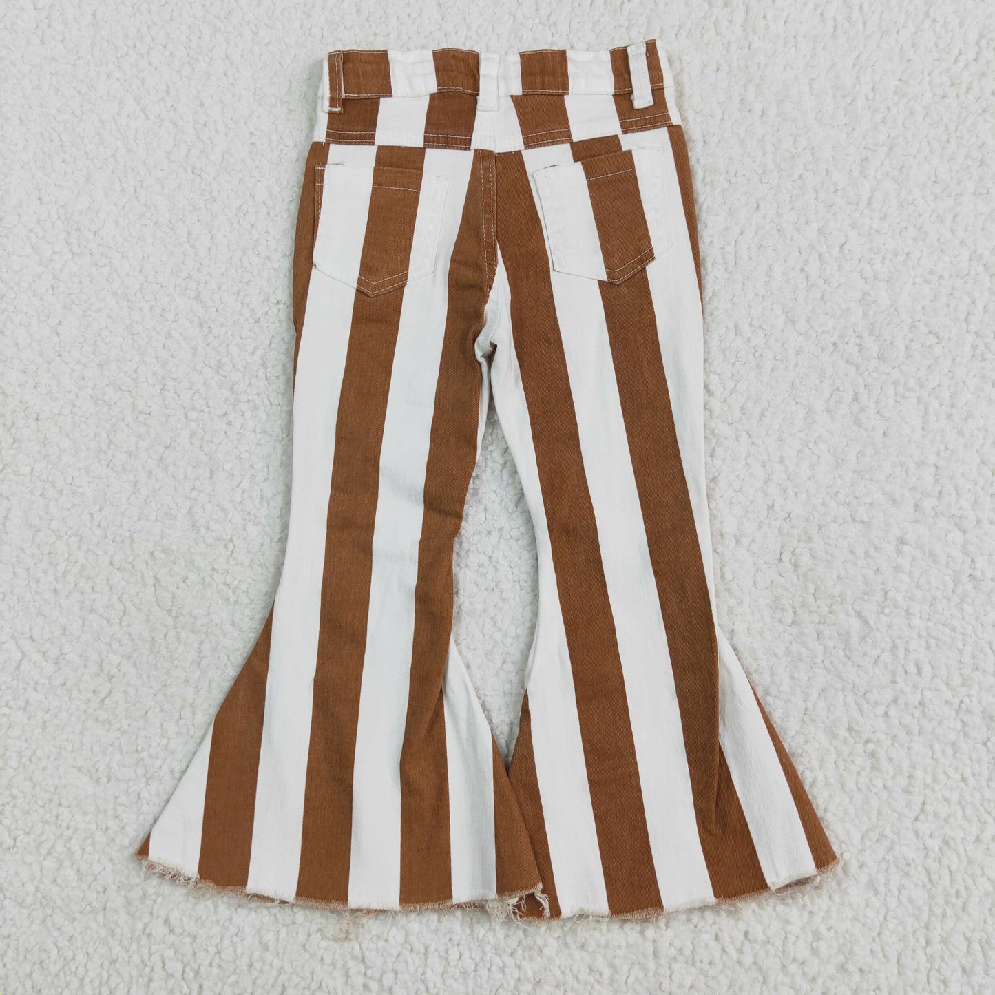 E5-24 Girls Brown Striped Jeans
