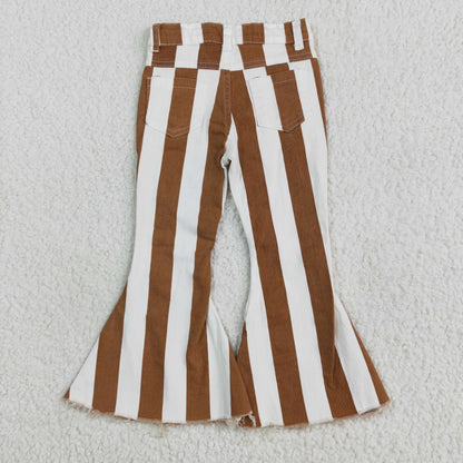 E5-24 Girls Brown Striped Jeans