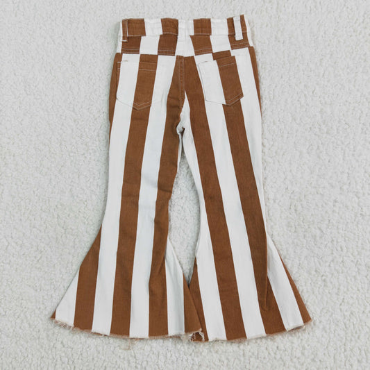 E5-24 Girls Brown Striped Jeans