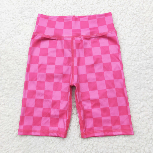 SS0538 Baby Girls Pink Plaid Biking Shorts Bottoms 5.26