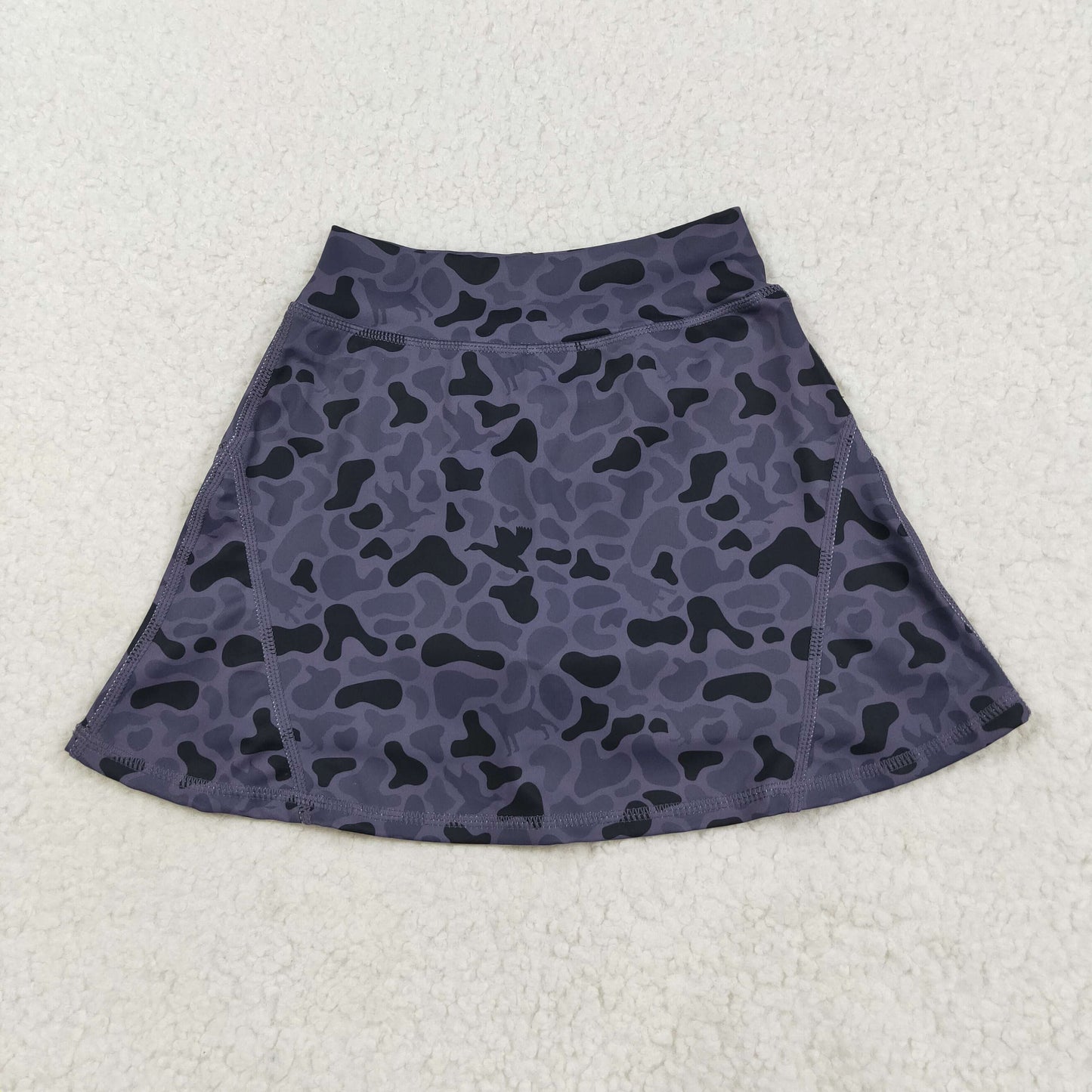GLK0130 Baby Girls Western Dark Gray Ducks Camo Yoga Skorts Bottom 8.8