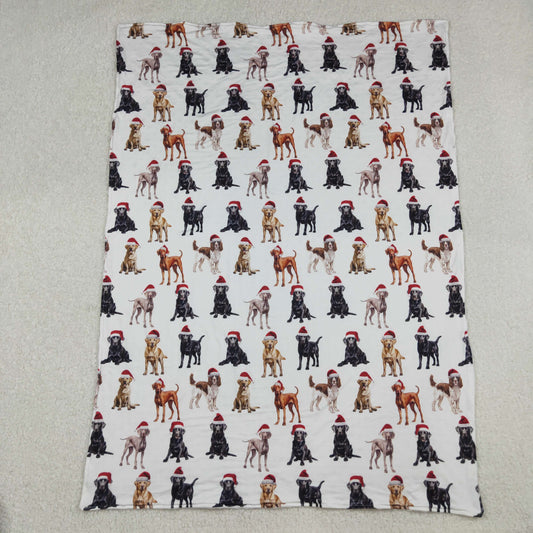 BL0176 Baby Toddler Children Christmas Dogs Minky Blanket C10.10