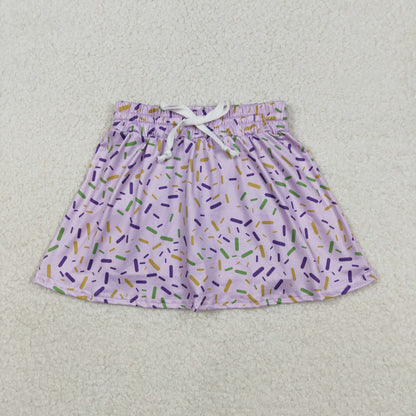 GLK0144 Baby Girls Purple Sprinkles Team Skirts Shorts Bottom C12.9