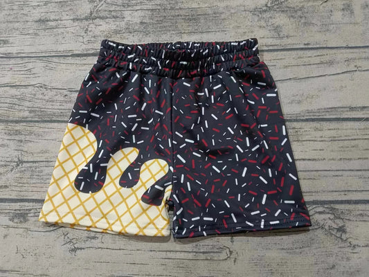 Baby Boys Team Black Shorts Bottoms Preorder(moq 3)