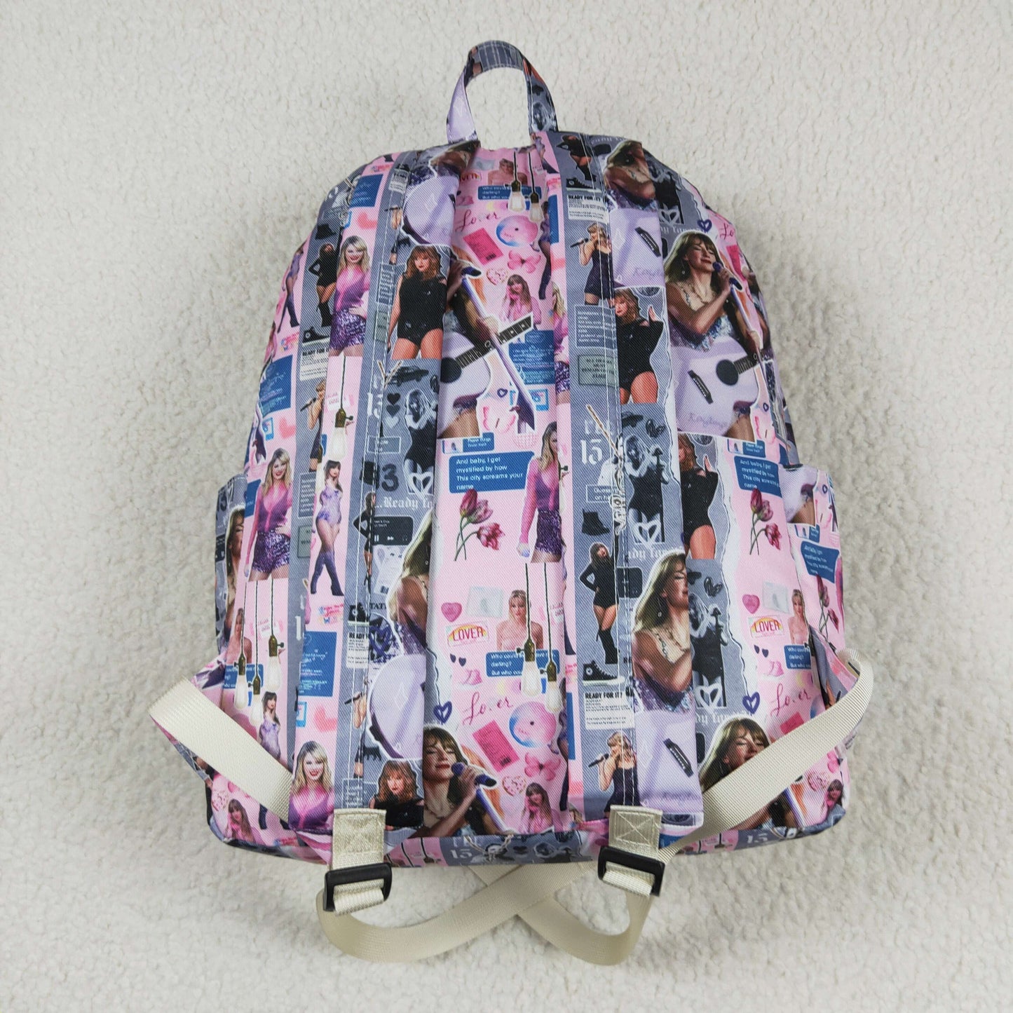 BA0215 Country music singer pink gray backpack