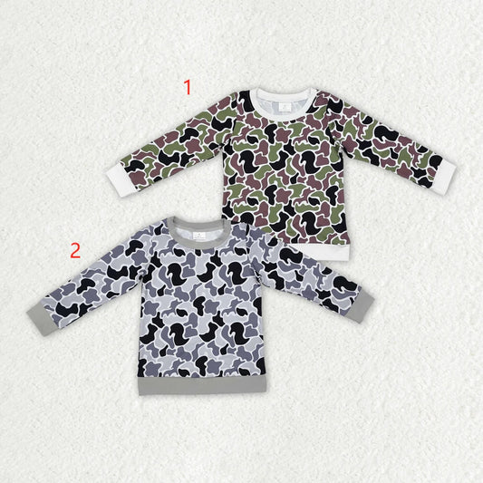 Sibling Baby Boys Hunting Camouflage Long Sleeve Tee Shirts Tops