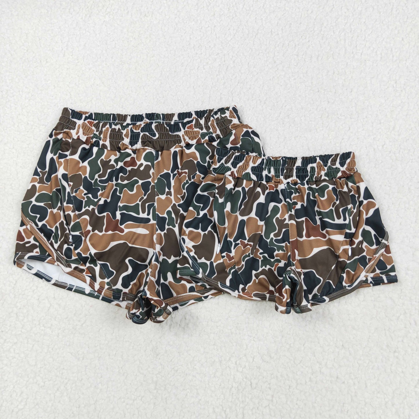 Mommy&Me Baby Girls Dark Brown Camo Yoga Shorts Bottoms 5.22