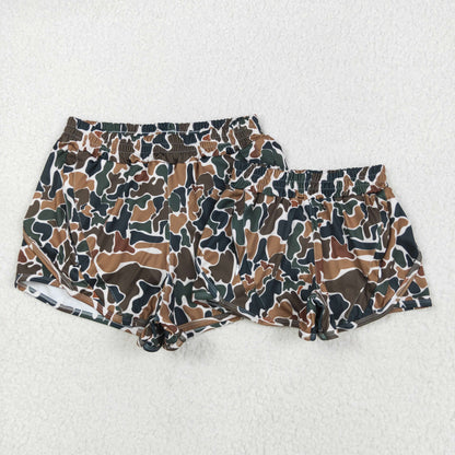 Mommy&Me Baby Girls Dark Brown Camo Yoga Shorts Bottoms 5.22