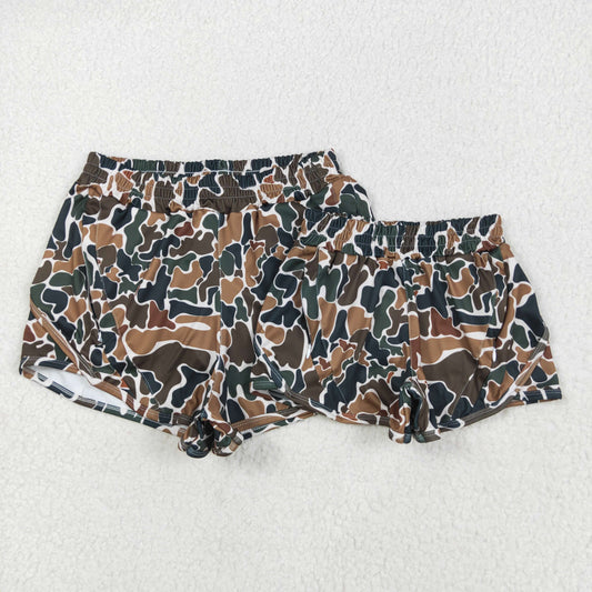 Mommy&Me Baby Girls Dark Brown Camo Yoga Shorts Bottoms 5.22