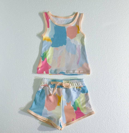 Baby Girls Sleeveless Shirt Summer Shorts Pajamas Clothes Sets