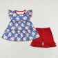 Sibling Baby Girls Flowers Tunic Shorts Summer Clothes Sets