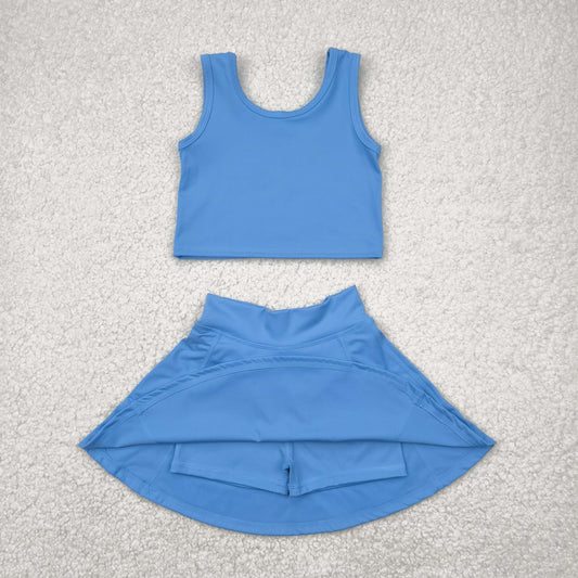 GSD1985 Baby Girls Aqua Blue Vest Top Sports Skorts Clothes Set 4.22