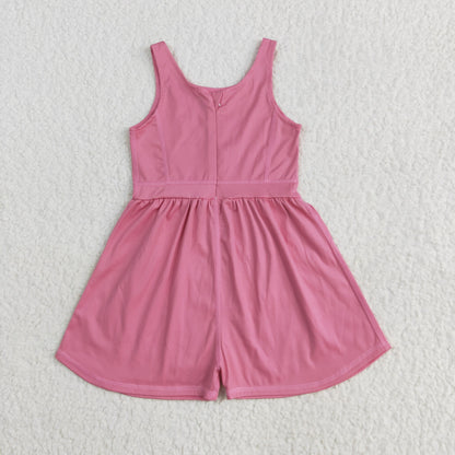 SR3024 Baby Girls Pink Sleeveless Yoga Jumpsuit 5.19