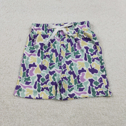 SS0734 Baby Boys Mardigras Camo Pockets Shorts Bottom C11.25
