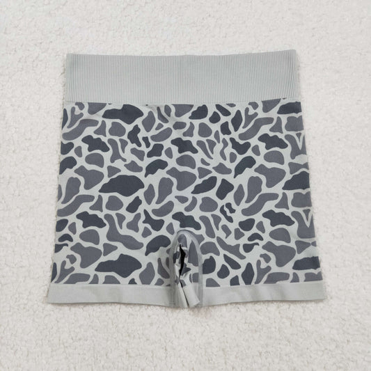 SS0643 Adult Women Grey Camo Knitted Yoga Crop Bra Tops C9.5