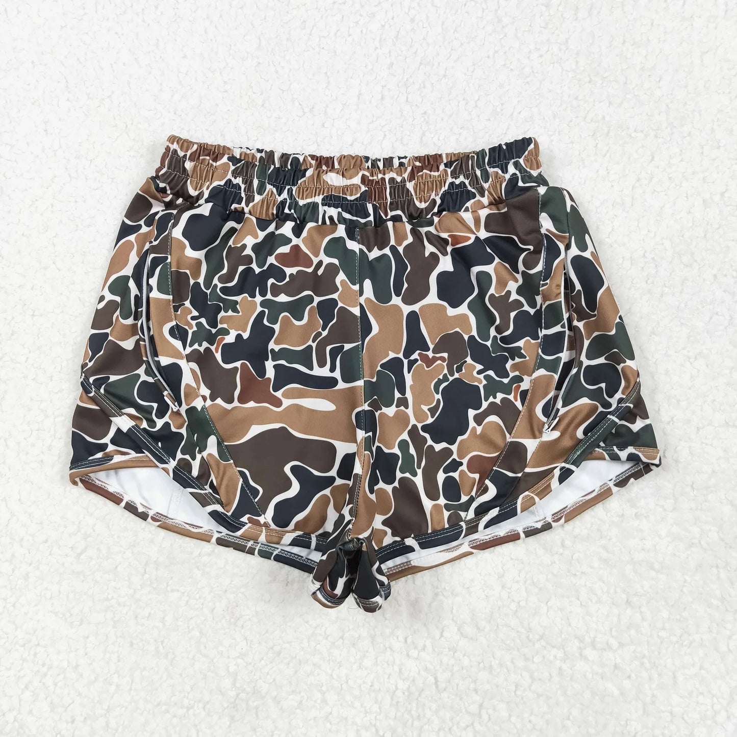 Sibling Adult Women Western Camo Leopard Yoga Summer Shorts 5.24