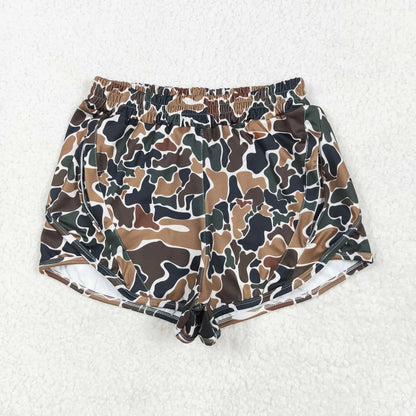Sibling Adult Women Western Camo Leopard Yoga Summer Shorts 5.24