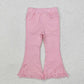 P0463 Baby Girls Western Pink Fringe Denim Pants