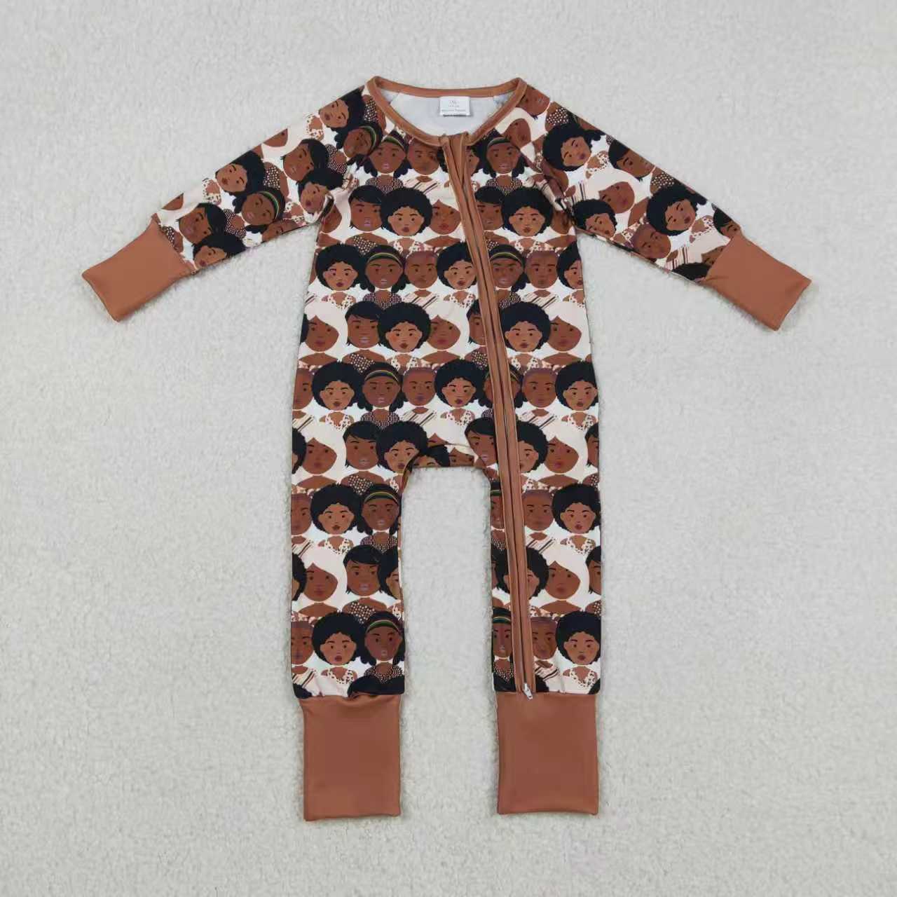 Sibling Baby Girls Black History Pants Pajamas Set Zipper Convertible Rompers C12.6