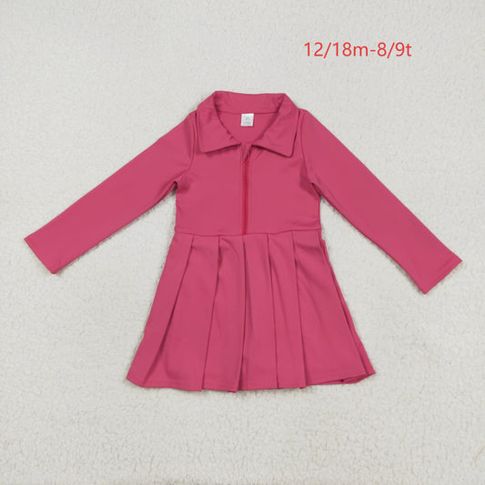 GLD1146 Baby Girls Watermelon Long Sleeves Zipper Knee Length Dress 7.28