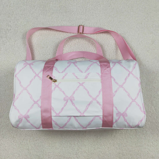 BA0226 Baby Girls Pink Bows Gym Duffle Bag