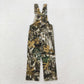 P0533 Leaf twig camo strap denim pants