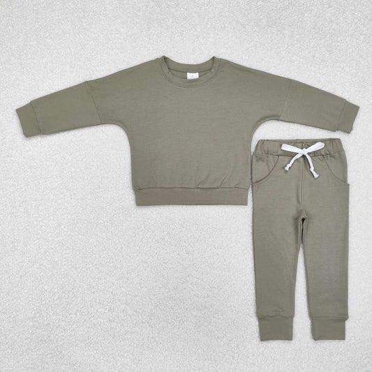 BLP1054 Baby Boys Olive Cotton Shirts Pants Clothes Set