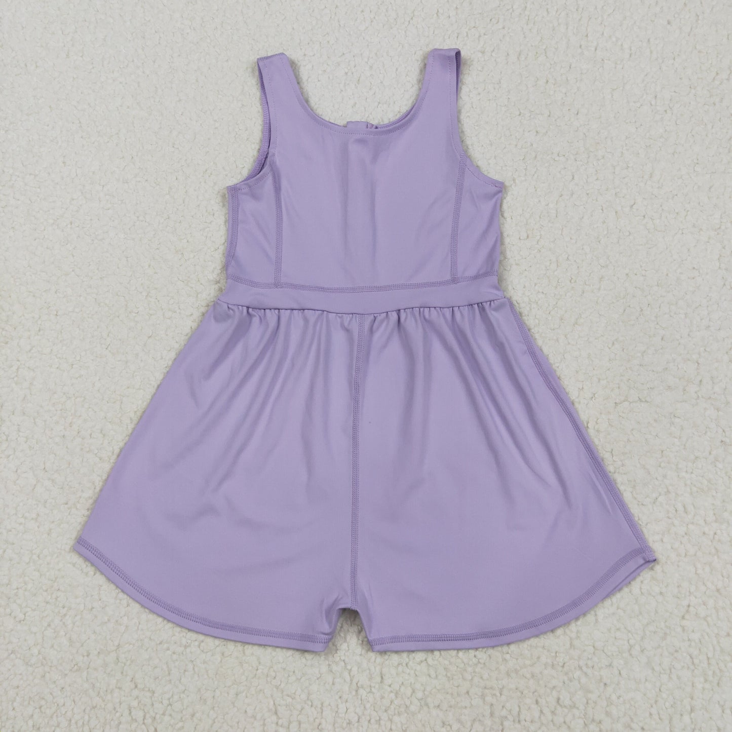 SR3020 Baby Girls Lavender Sleeveless Yoga Jumpsuit 5.23