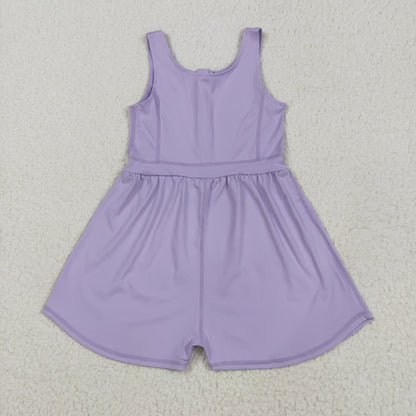 SR3020 Baby Girls Lavender Sleeveless Yoga Jumpsuit 5.23