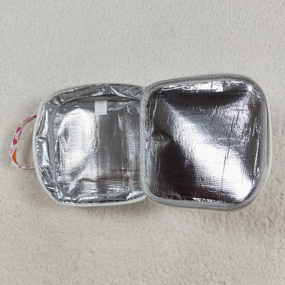 BA0309 Baby Girls Pink Leopard Ruffle School Bags Lunch Boxes 8.4