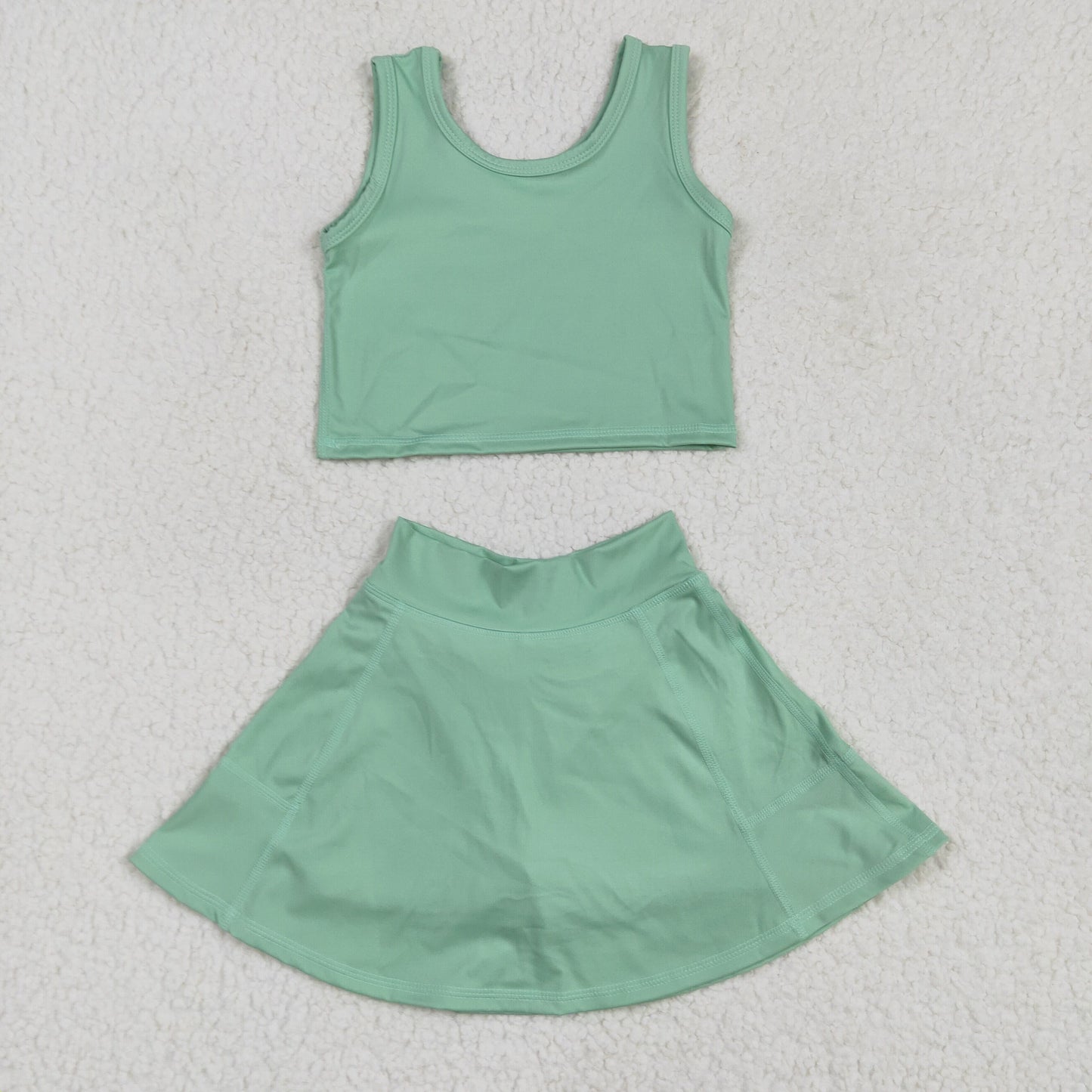 GSD1984 Baby Girls Green Vest Top Sports Skorts Clothes Set 4.21