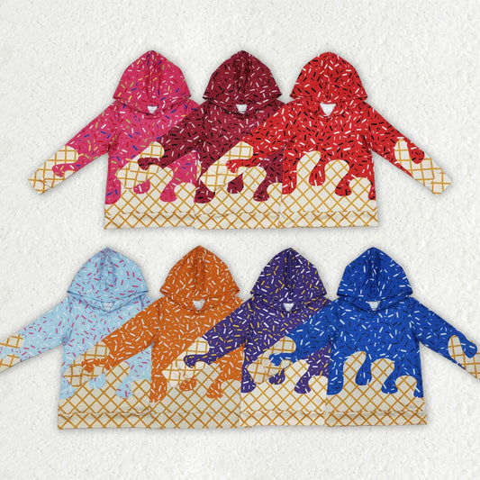 7 Colors Sibling Baby Kids Long Sleeves Team Sprinkles Drips Hoodies Tops 7.29
