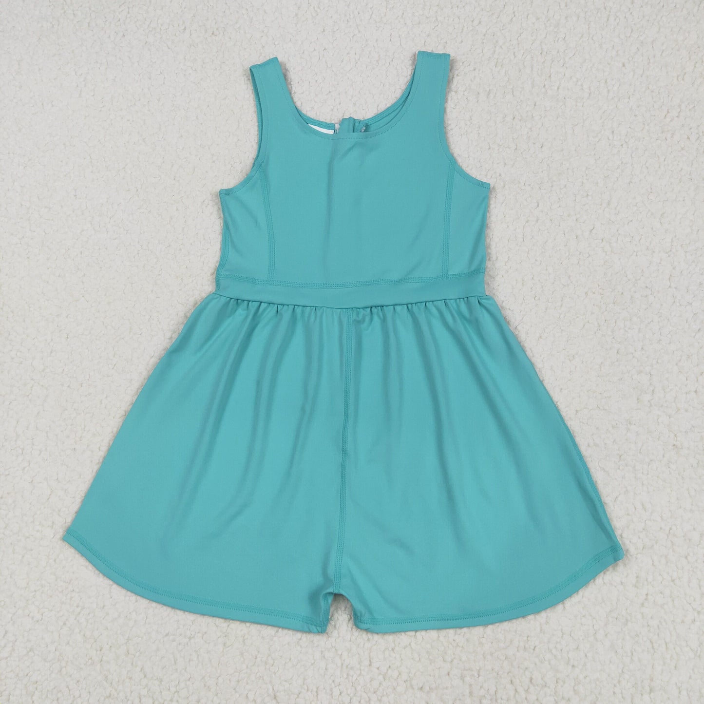 SR3023 Baby Girls Green Sleeveless Yoga Jumpsuit 5.28