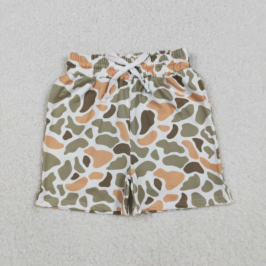 SS0698 Baby Boys Green Orange Camo Southern Shorts Bottom C11.12