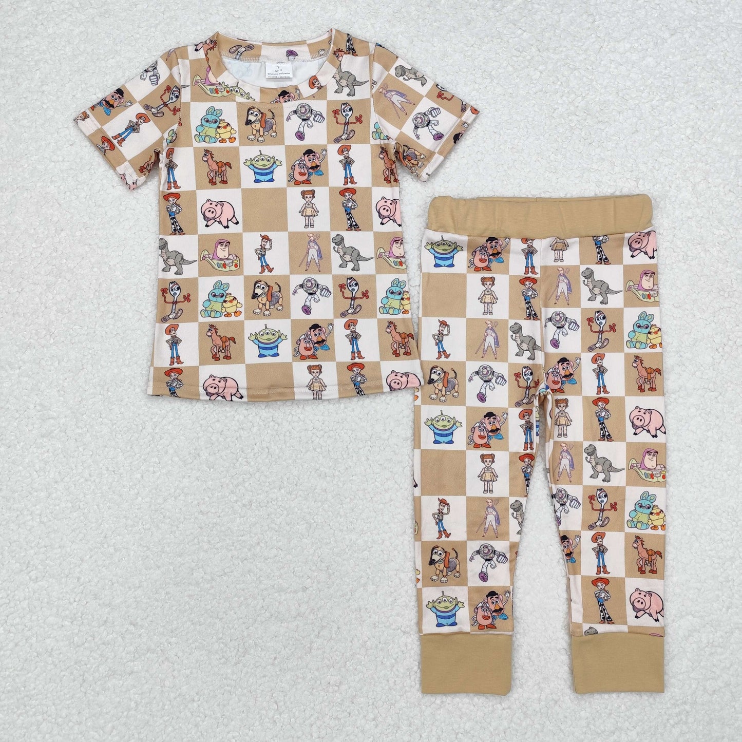 BSPO0477 Baby Boys Cartoon Toy Top Pants Pajamas Clothes Set